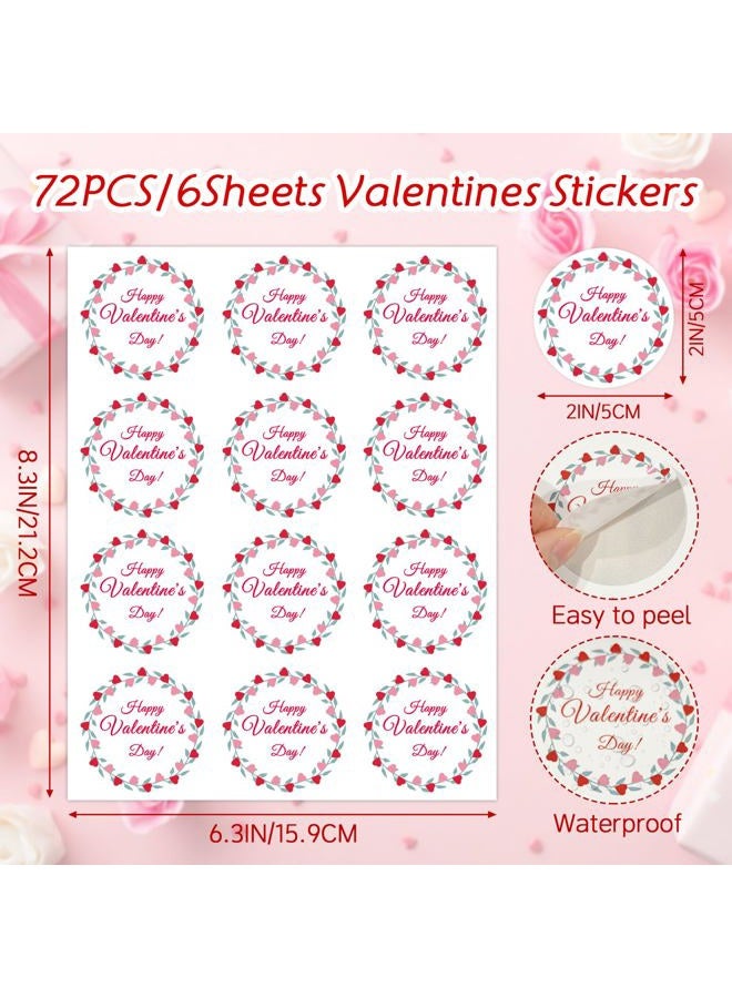 Zevulizen Happy Valentine's Day Stickers - Cute Heart Labels for Gift Wrapping, Love Letters, Envelopes & Decorations - Perfect for Adults & Kids, Valentine Gifts & Party Supplies - Image 3