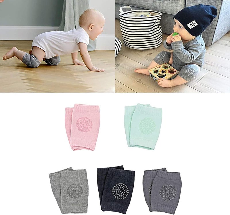 Hidetex Baby Knee Pad for Crawling – Infant Kneepads,Elastic Leg Warmers, Anti-Slip Leg Protector for Toddler(5 Pairs) (Pattern 1, Standard) - Image 5