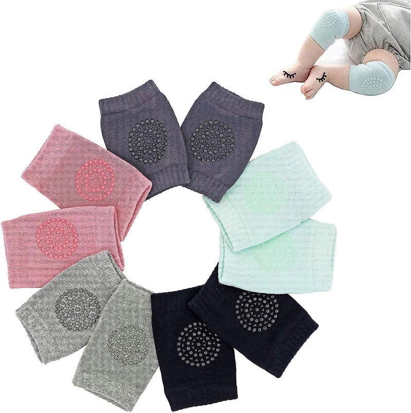Hidetex Baby Knee Pad for Crawling – Infant Kneepads,Elastic Leg Warmers, Anti-Slip Leg Protector for Toddler(5 Pairs) (Pattern 1, Standard) - Image 1