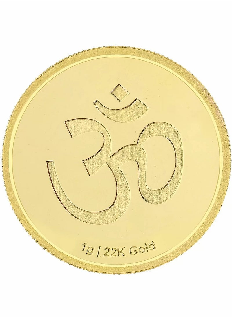 Malabar Gold and Diamonds 22kt 916 Purity 1 Gram Gold Coin  - Image 2
