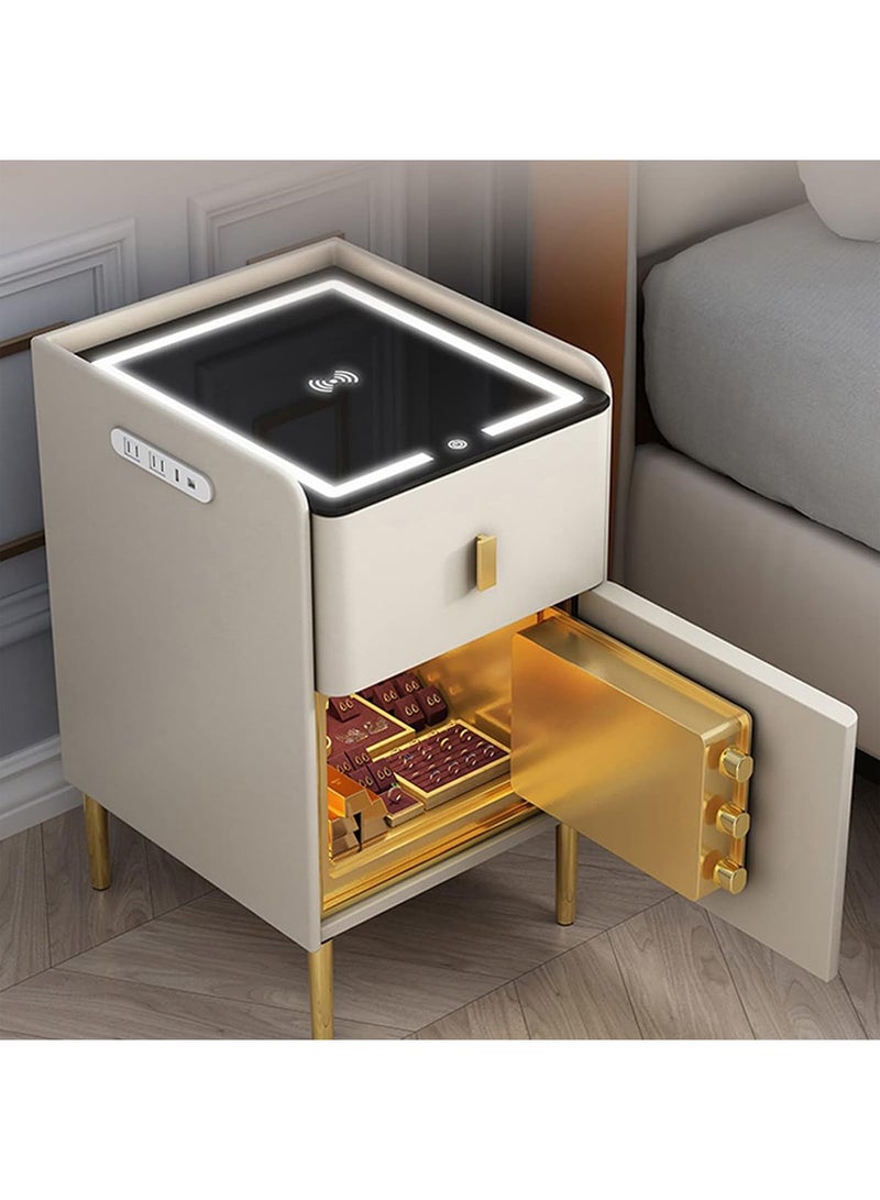 كيدل خزانة ذكية بجانب السرير آمنة للمنزل متكاملة مضادة للسرقة متعددة الوظائف شحن لاسلكي مع ضوء USB خزانة بجانب السرير فاخرة - Image 3
