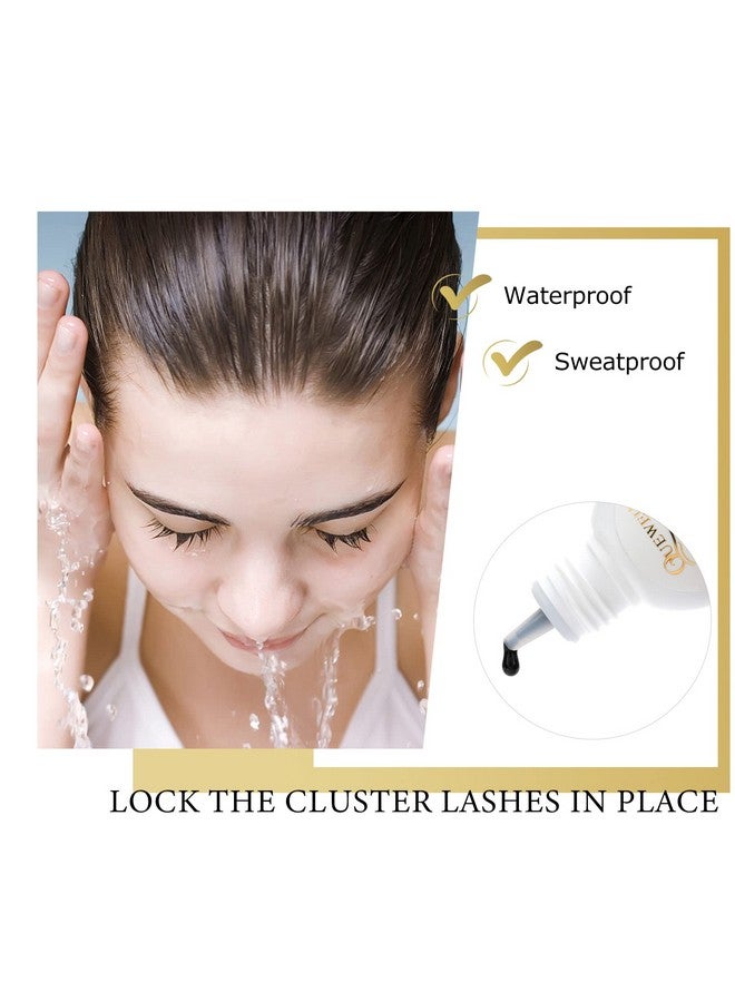 QUEWEL Lash Clusters Glue 6Ml Cluster Lashes Glue Black Eyelash Clusters Glue For Diy Lash Extensions Longlasting Eyelash Glue For Cluster Lashes Waterproof&No Irritation(Black, 6Ml) - Image 5