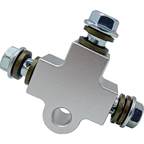 kweiny Motorcycle Hydraulic Brake Line Tee Hose Connector 3 Way Adapter with M10 Banjo Bolt(Square Shape) - Image 3