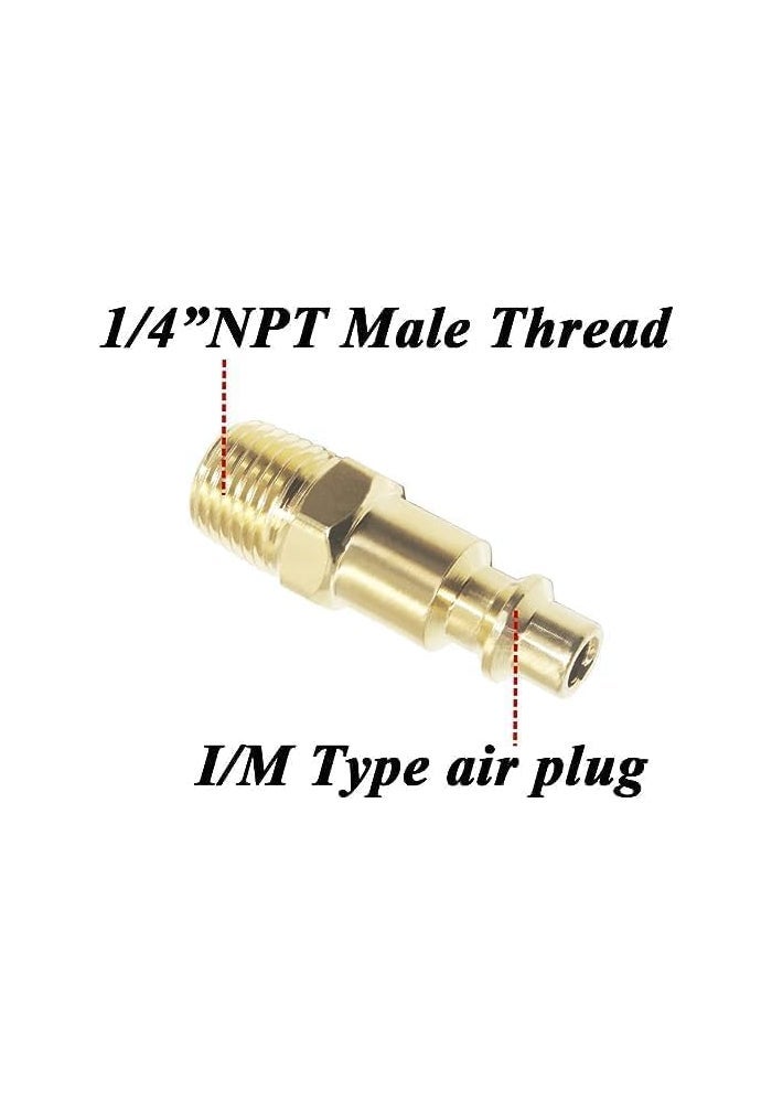 AQ AQSON مجموعة موصلات خرطوم الهواء AQSON 1/4" MNPT - مجموعة موصلات سريعة صناعية (12 قطعة) - Image 2