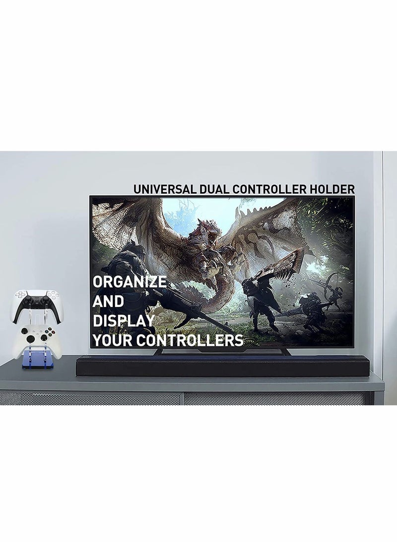 كاست ويف ملحقات الألعاب ، حامل وحدة التحكم ، حامل وحدة التحكم المزدوجة ، لجهاز PS5 PS4 Xbox ، للتبديل ، لملحقات الألعاب ، بناء حصن الألعاب (Deepblue) - Image 2