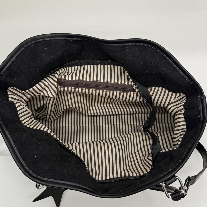 Women's Korean Retro Color-Block PU Shoulder Tote Bag, Large Capacity, 2025 - Image 4