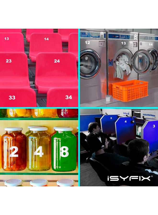 iSYFIX iSYFIX White Vinyl Numbers Stickers - 2 Inch Self Adhesive (2 Sets)- Premium Decal Die Cut and Pre-Spaced for Mailbox, Signs, Window, Door, Cars, Trucks, Homes, Address Numbers, Indoor or Outdoor  - Image 3