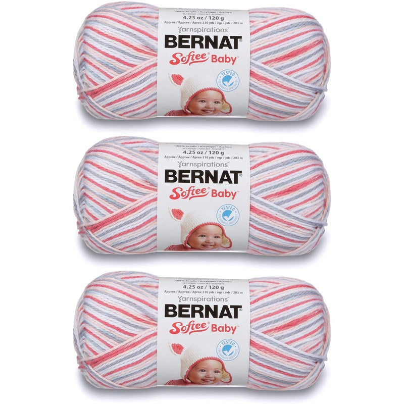 Bernat 166031-31425 Softee Baby Yarn - Ombres - Princess Pebbles - Image 4