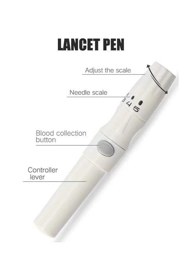 جهاز مراقبة السكر في الدم، مجموعة اختبار سكر الدم المحمول، شاشة العرض الرقمية الكبيرة، جهاز فحص 1، 25 شريط اختبار و 25 مجلة دم، مدقق مستوى سكر الدم الدقيق، جهاز مراقبة اختبار الدم في المنزل - Image 4