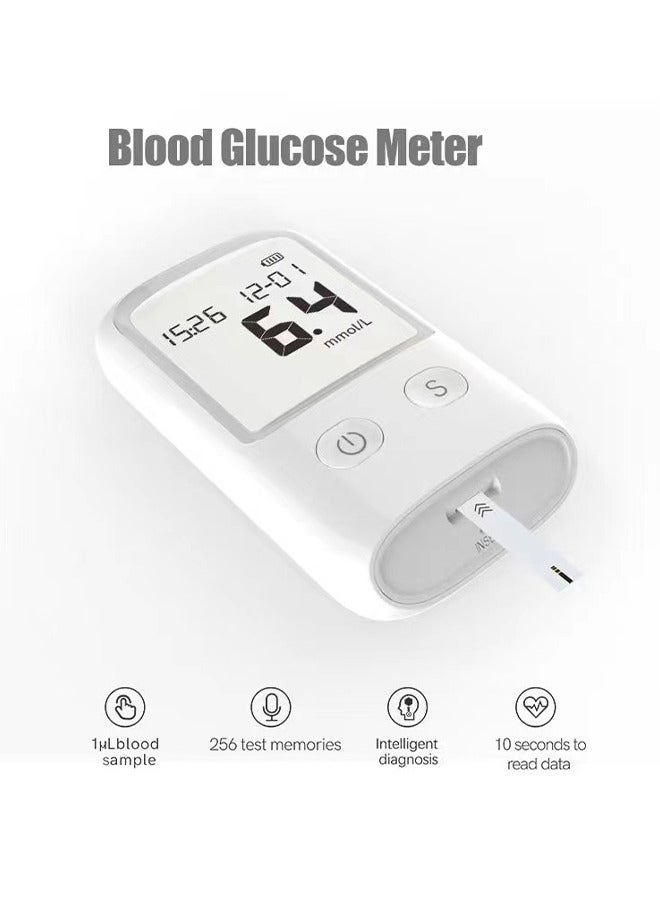 جهاز مراقبة السكر في الدم، مجموعة اختبار سكر الدم المحمول، شاشة العرض الرقمية الكبيرة، جهاز فحص 1، 25 شريط اختبار و 25 مجلة دم، مدقق مستوى سكر الدم الدقيق، جهاز مراقبة اختبار الدم في المنزل - Image 5