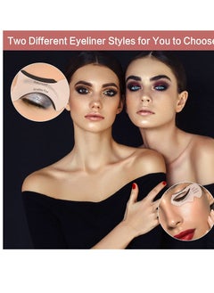Excefore 20 Pcs Eyeliner Stencil Reusable Smudgeproof Cat Eye Smoky Template Stencil, Beauty Accessories Tools  - Image 2