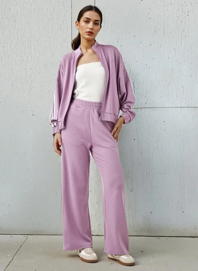 Kappa Kappa Women Contrast Tape Soft Touch Track Pants with Pockets