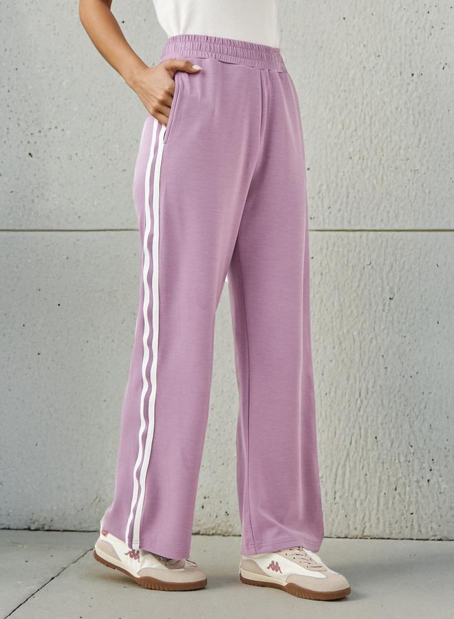 Kappa Women Contrast Tape Soft Touch Track Pants with Pockets - Image 1