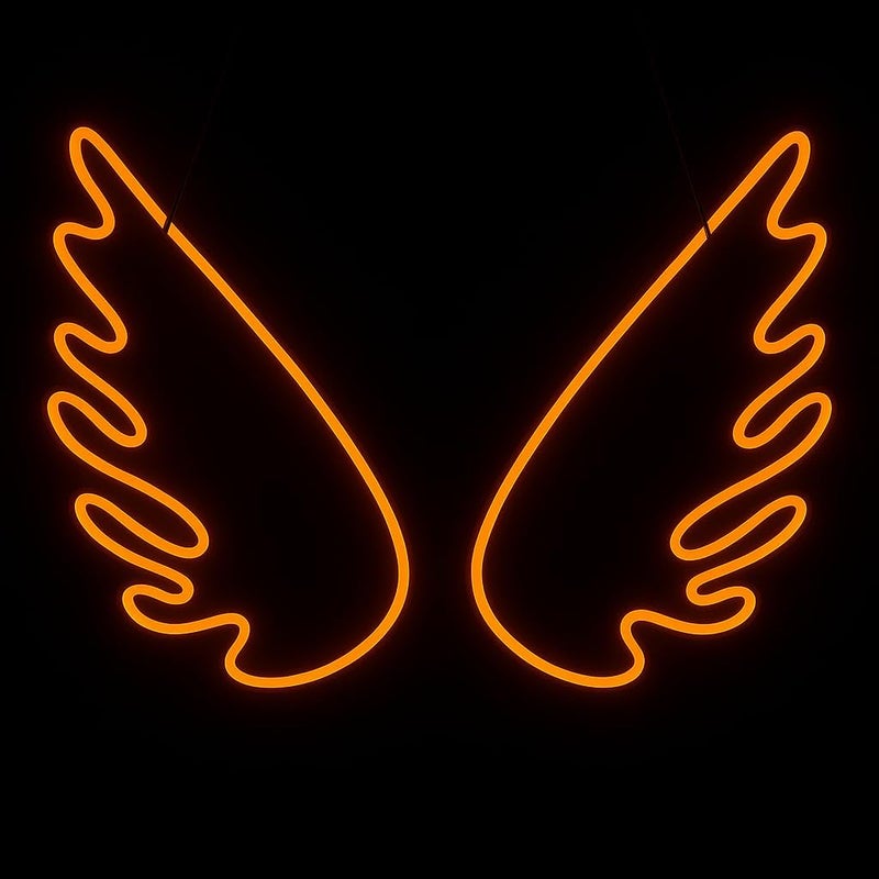 Horoof Home Orange Angel Wings Neon LED Wall Light - Image 1