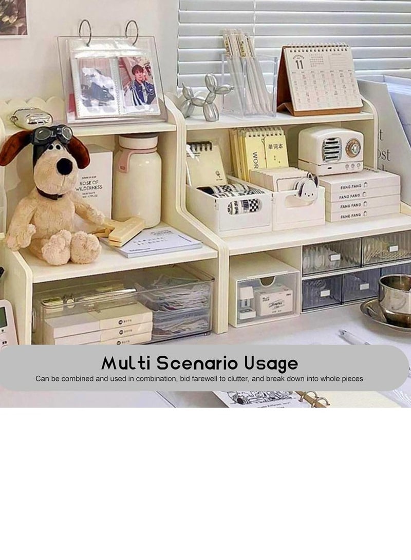 𝐅𝐅𝐃 Multi-Functional Desktop Shelf with Strong Load-Bearing Capacity, Double-Layer Storage, and Spacious Design for Bedroom, Office, Dormitory – Organize Cosmetics, Books, Stationery - Image 4