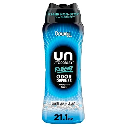 Downy Unstopables Fusions Odor Defense In-Wash Laundry Scent Booster Beads, Daybreak + Clean Scent, 21.1 OZ, 2-in-1 Laundry Beads for Odor Defense - Image 1