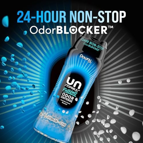 Downy Unstopables Fusions Odor Defense In-Wash Laundry Scent Booster Beads, Daybreak + Clean Scent, 21.1 OZ, 2-in-1 Laundry Beads for Odor Defense - Image 2