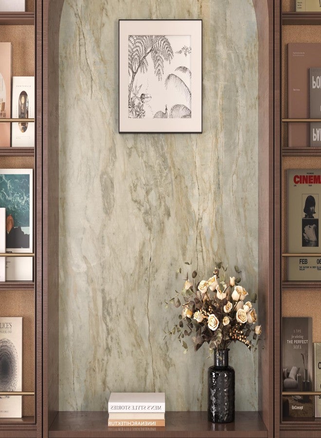 VaryPaper Beige Slate Marble Contact Paper for Countertops Waterproof Matte Marble Peel and Stick Wallpaper for Kitchen Bathroom Removable Self Adhesive Marble Sticker Countertop Vinyl 15.7''x78.7'' - Image 2