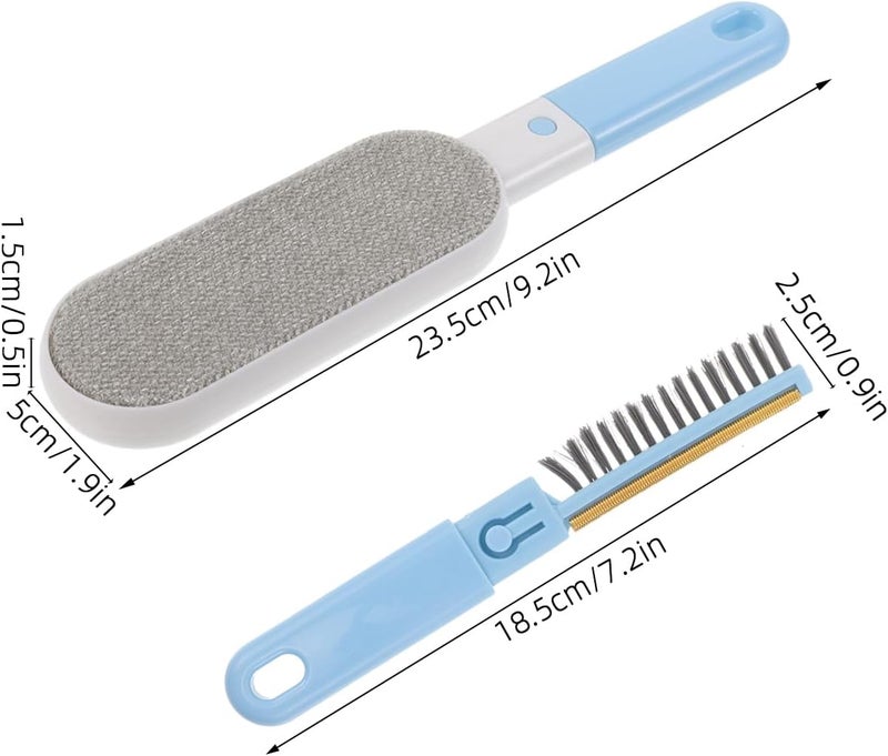 2pcs Pet Hair Removal Brush: Efficient Hair Removal Tools for Carpet Clothing Rugs Beds - Efficient Particle Cleaner Static Lint Brush - Image 2