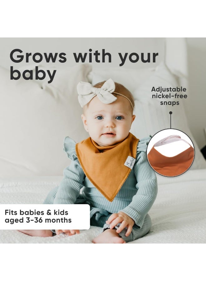Copper Pearl 4 Pack Soft Cotton Baby Bibs for Drooling and Teething, Absorbent Drool Bibs for Baby Girl and Boy, Adjustable to Fit Newborns to Toddlers, Tons of Styles (Ferra) - Image 5