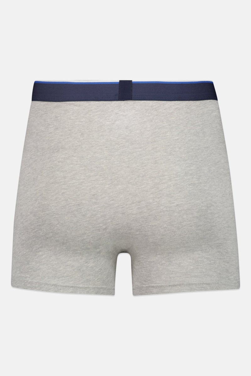 UCLA Men 3 Pack Brand Logo Trunks, Light Grey - Image 2