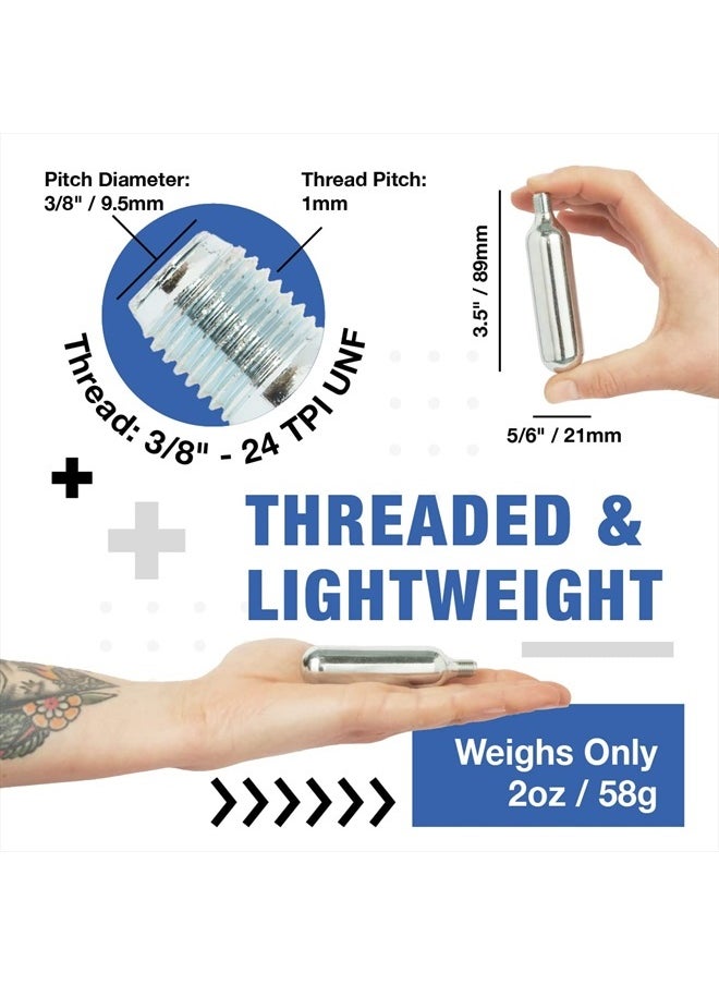 Impeccable Culinary Objects (ICO) - ICO CO2, 10pcs, 16g Threaded CO2 Cartridges, CO2 Cartridges for Use with CO2 Bike Tire Inflator, C02 Cartridges for MTB & Road Bikes, Food Grade CO2 Cartridges - Image 1