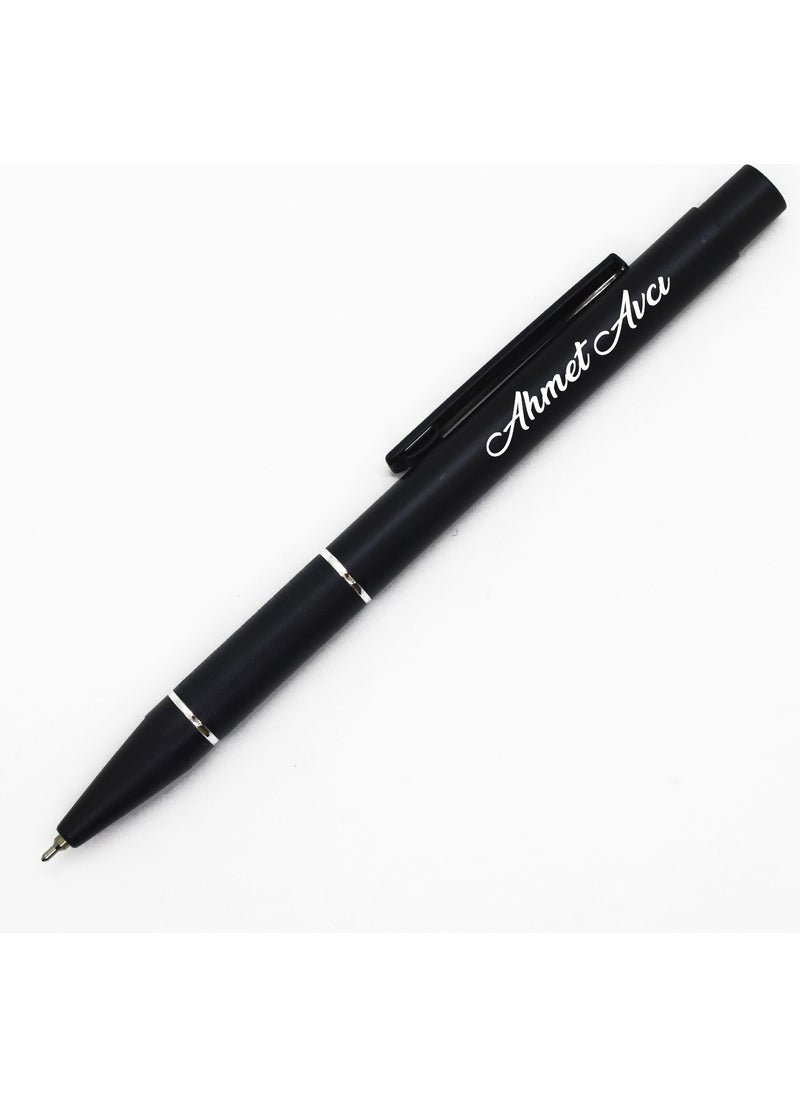 Ada Lazer Personalized Needle Tip Metal Ballpoint Pen - Black  - Image 1