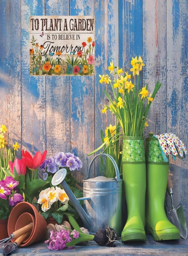 Bestylez Gardening Gifts Vintage Gardening Tin Sign To Plant A Garden is To Believe Tomorrow Sign for Home Garden Greenhouse Living Room Bedroom Outdoor Decor 8X12 Inch (3366) - Image 4