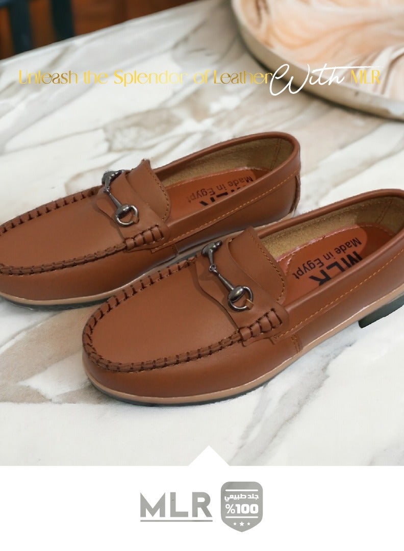MLR Shoes Genuine Leather Brown Color Hand Stitched Black Genuine Sole 2M PVC Pure  - Image 3