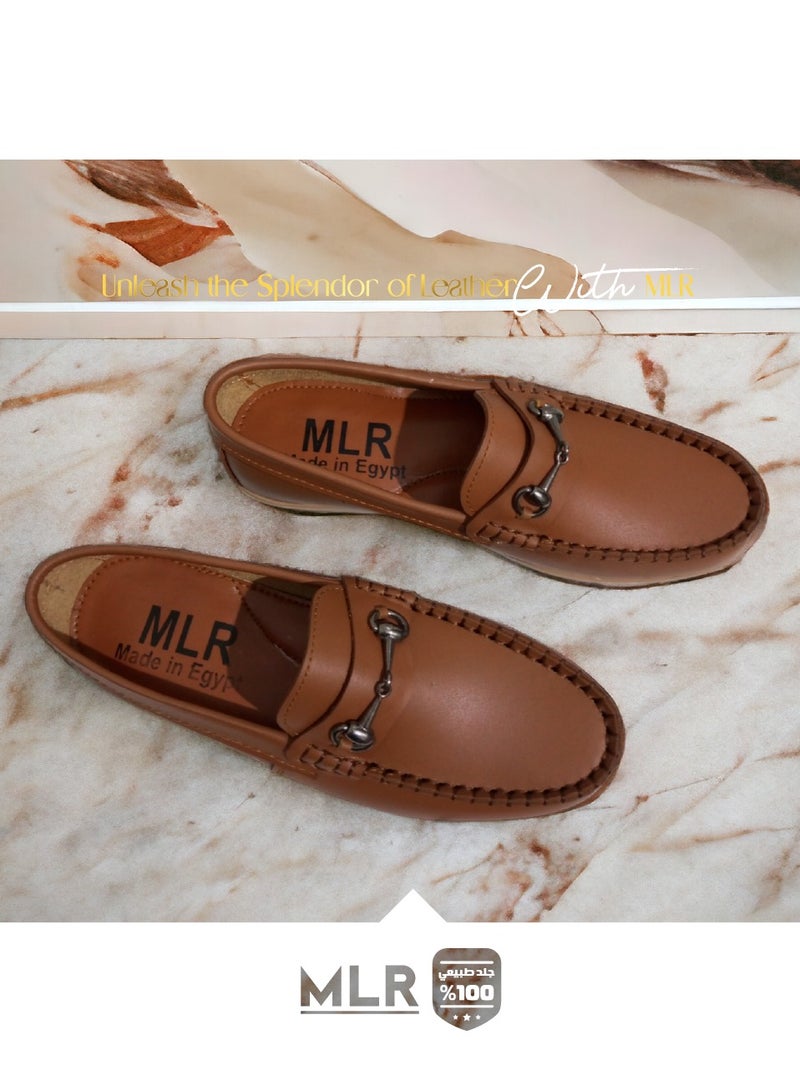 MLR Shoes Genuine Leather Brown Color Hand Stitched Black Genuine Sole 2M PVC Pure  - Image 5