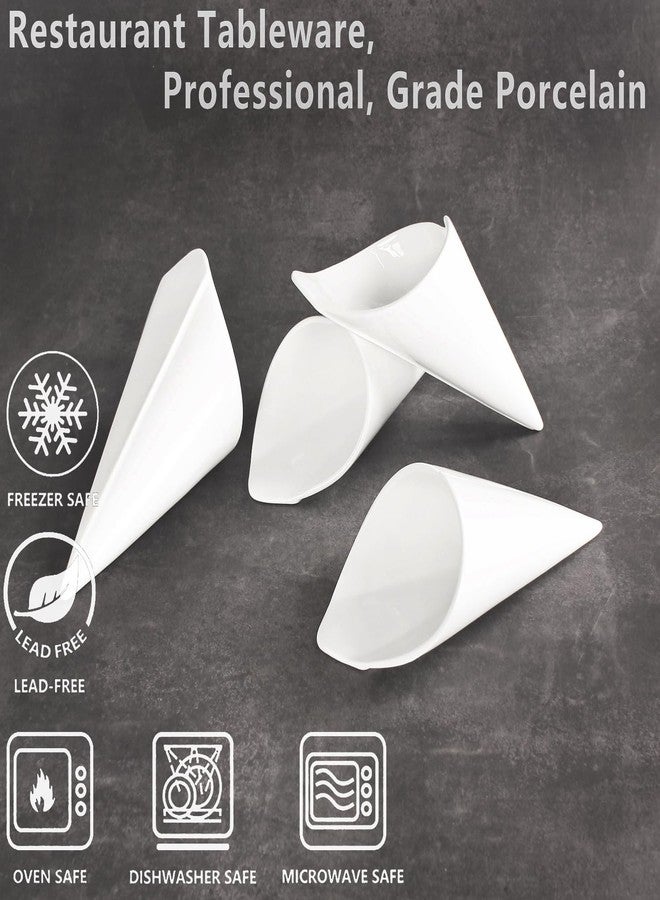 Creativity Home French Fries Cones, Serving Plates, Centerpiece Bowls, Unique French Fry Cones for Food Pairing on Display Plate, Best Choice for Premium Bars, Restaurants and Chefs 8.3 Inch - Image 3