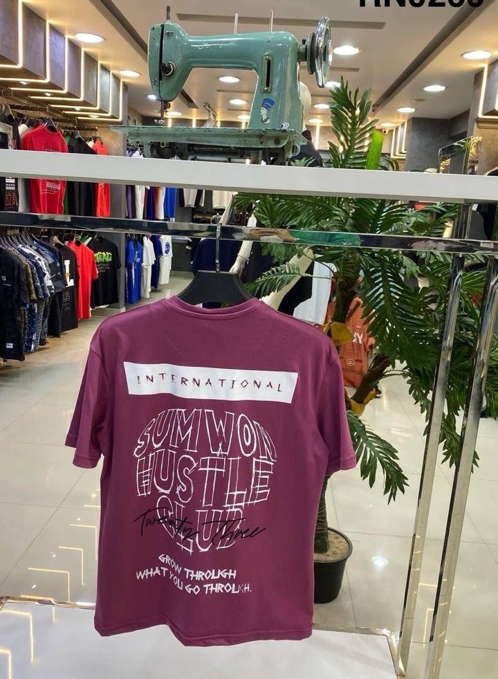 BLUE MAX COTTON Men's Round T-shirt printed  - Image 2