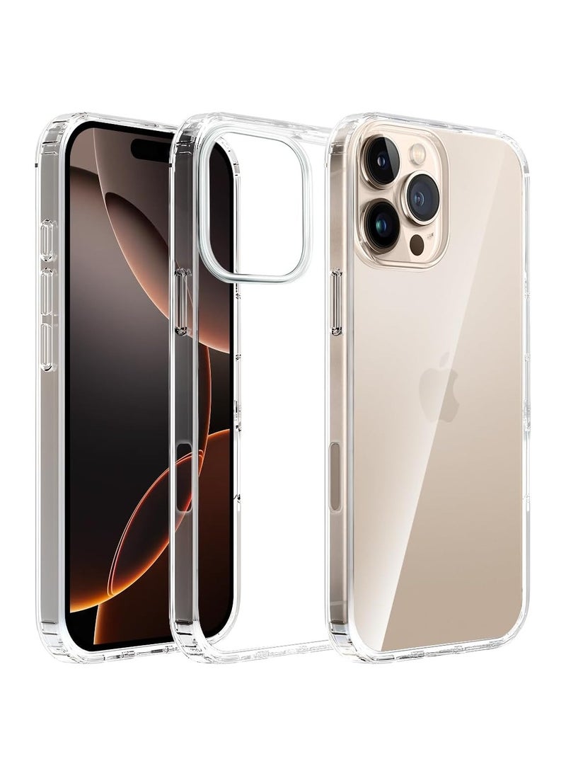 Generic Clear Case for iPhone 16 Pro 6.3-Inch Anti-Yellowing Hard Back Slim Shockproof Bumper Anti-Scratch Suitable for Wireless Charging  - Image 1