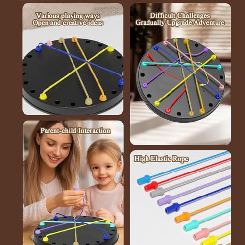 CountryLink Rope Knot Untying Challenge Puzzle | Twisted Ropes Untangle Board Game for Kids | Brain Teaser Logic Puzzle for 3+ Years | Stress Relief & Educational STEM Toy - Image 2