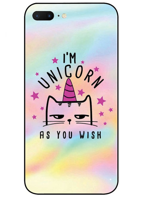 iPhone 7 Plus Protective Case Cover Smart Protective Series for iPhone 7 Plus I'M Unicorn As You Wish