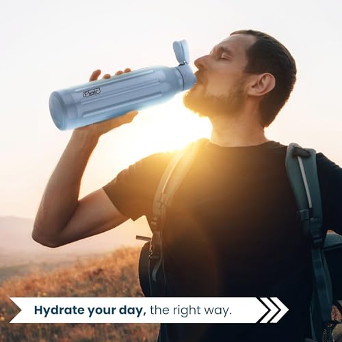 Flair Arrow Steel 900 | 650 ml, Blue, Hot & Cold | Leak Proof | Wide Mouth & Easy to Open | Insulated Inner Steel Outer Plastic Water Bottle | Travel-Friendly | Perfect for Daily Use - Image 4