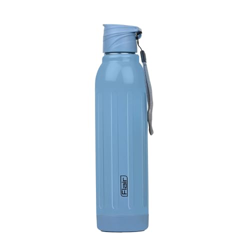 Flair Arrow Steel 900 | 650 ml, Blue, Hot & Cold | Leak Proof | Wide Mouth & Easy to Open | Insulated Inner Steel Outer Plastic Water Bottle | Travel-Friendly | Perfect for Daily Use - Image 1
