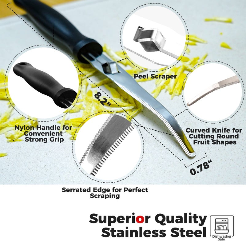 Better Houseware Grapefruit Knife curved serrated Stainless Steel Knife w/Nylon Handle, Serrated Edge grapefruit peeler knife, kiwi knife, lemon zester, Dishwasher Safe | Kitchen Utensils - Image 4