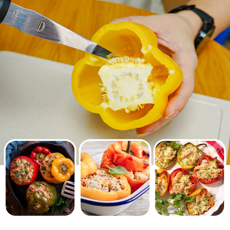 Better Houseware Grapefruit Knife curved serrated Stainless Steel Knife w/Nylon Handle, Serrated Edge grapefruit peeler knife, kiwi knife, lemon zester, Dishwasher Safe | Kitchen Utensils - Image 5