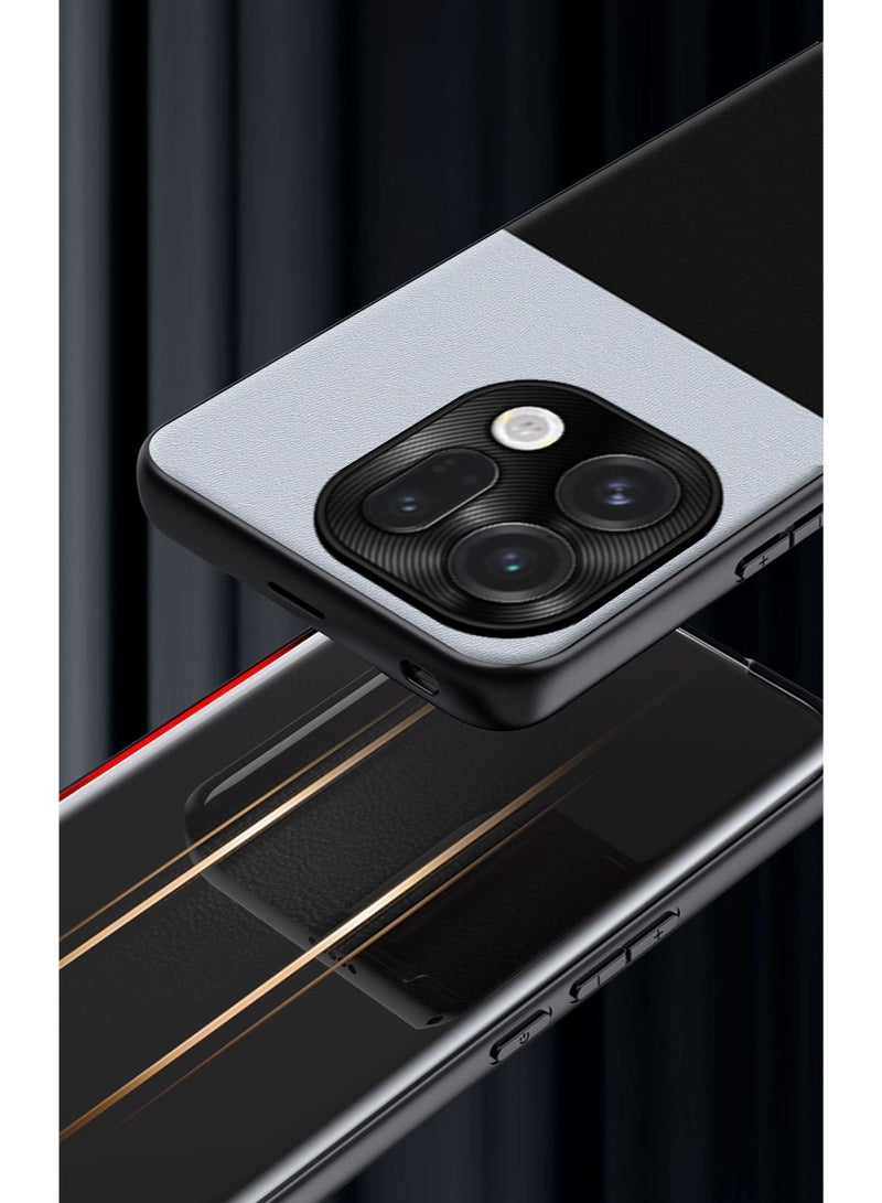 general Leather Case for Oppo find x9 pro, with Fingerprint Resistant Surface, Raised Edges, Soft TPU Protective Case with Non-Slip Edge - Image 2