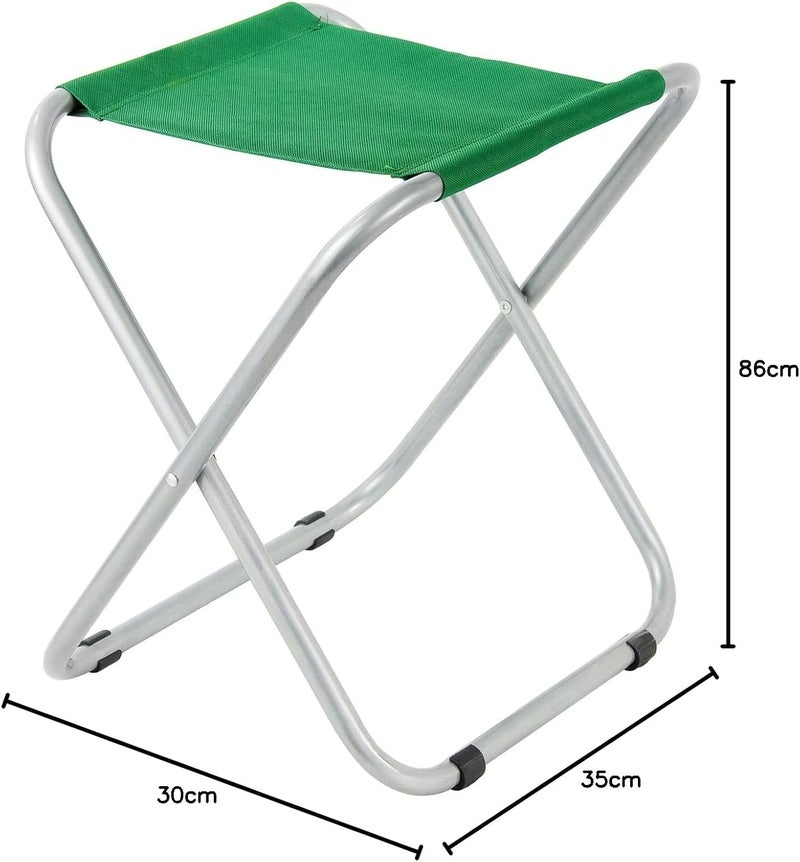 PALISAD Folding Camping Chair – Lightweight Portable Outdoor Chair – Heavy-Duty Steel Frame – Compact & Durable – 100kg Capacity – Green - Image 3