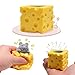 Holgosiu Squishy Mice Stress Relief Rat Fidgets in Cheese Anxiety Relief Squeeze Ball Squish Mouse Toys - Image 2