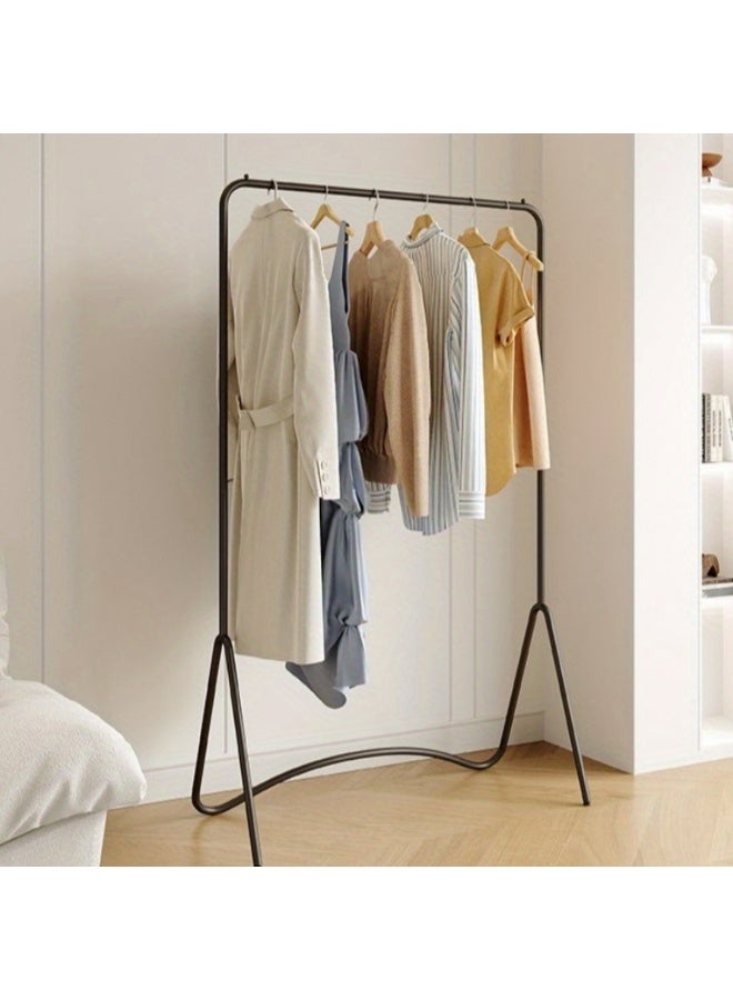 HXDream Freestanding Wrought Iron Clothes Rack, Modern Simple Bedroom Garment Hanger, Small Indoor Hanging Rod for Clothes and Bags, Multipurpose Use（Black）80*40*160CM - Image 2