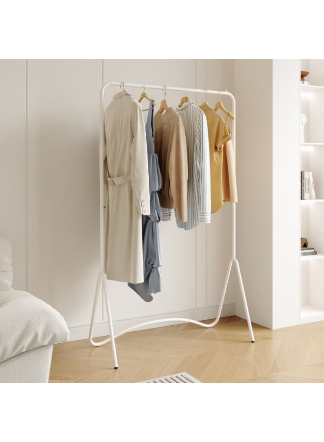 HXDream Freestanding Wrought Iron Clothes Rack, Modern Simple Bedroom Garment Hanger, Small Indoor Hanging Rod for Clothes and Bags, Multipurpose Use（Black）80*40*160CM - Image 5