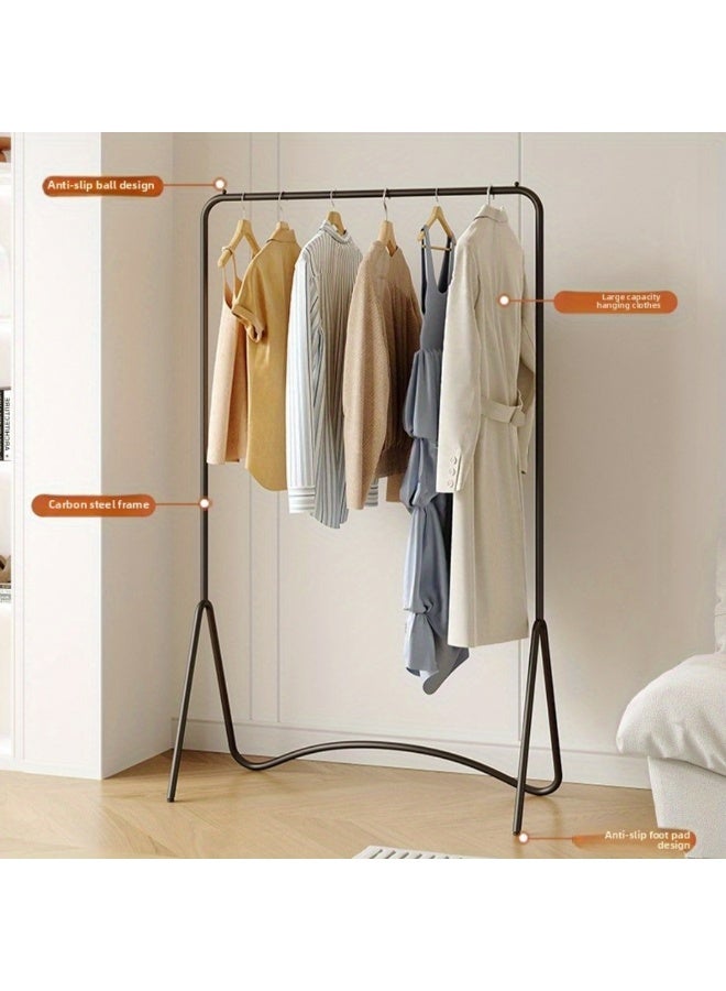HXDream Freestanding Wrought Iron Clothes Rack, Modern Simple Bedroom Garment Hanger, Small Indoor Hanging Rod for Clothes and Bags, Multipurpose Use（Black）80*40*160CM - Image 3