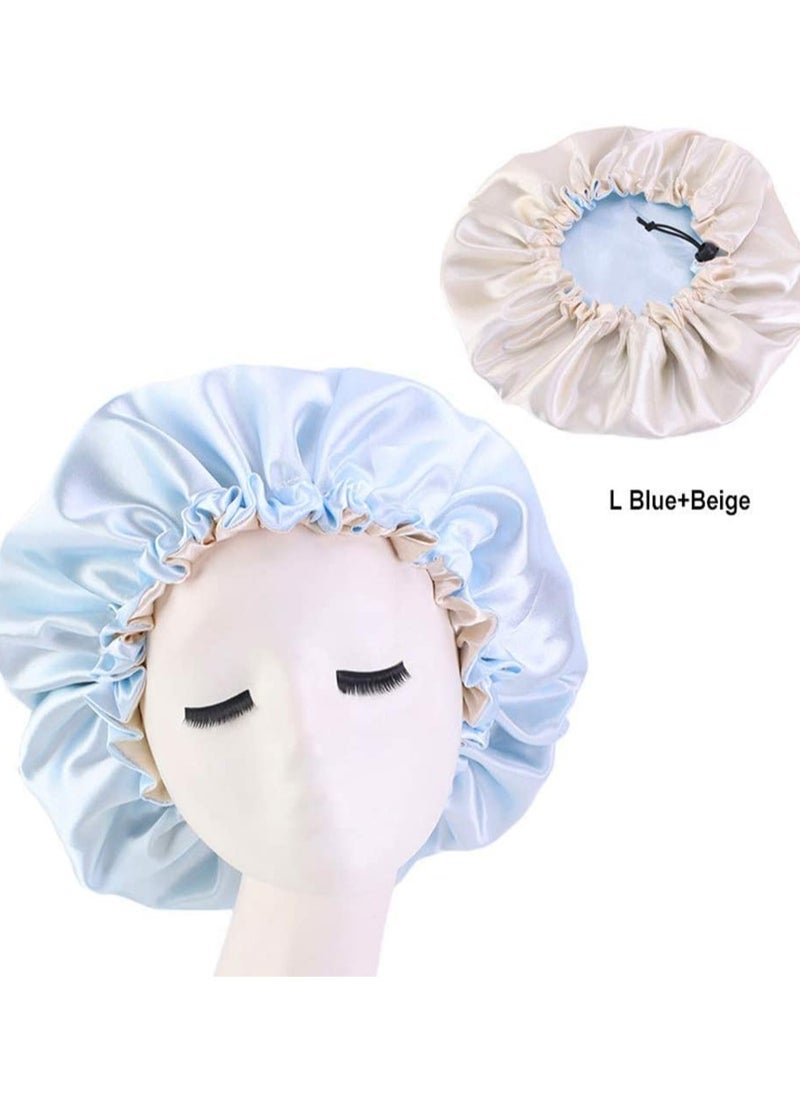 ORiTi Women's Adjustable Reversible Satin Bonnet Soft Double Sided Sleep Cap  - Image 1