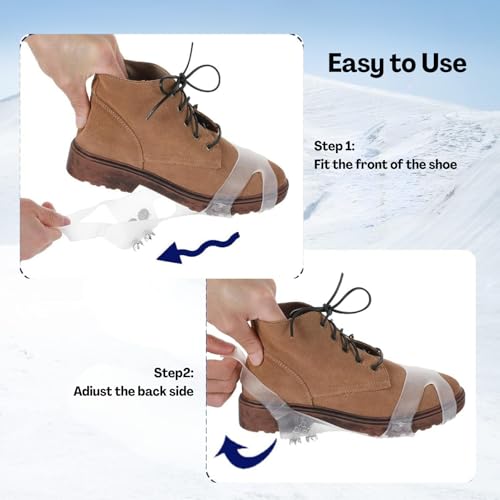 TecoKart® Crampons for Hiking Boots – Anti-Slip Spikes for Shoes & Snow Trekking Shoes, Durable Spike Shoe Grips for Snow Shoes for Women, Ice Cleats for Tracking Shoes & Outdoor Winter Walking - Image 4