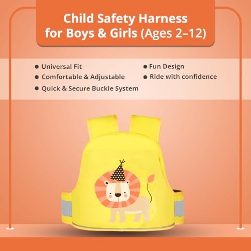 Tony Stark Kids Safety Belt for Two Wheeler with Reflective Strips, Portable Seat Belt Children Motorcycle Harness for Motorcycle Bike, Adjustable Safety Harness for Boys Girls (Little King) - Image 3