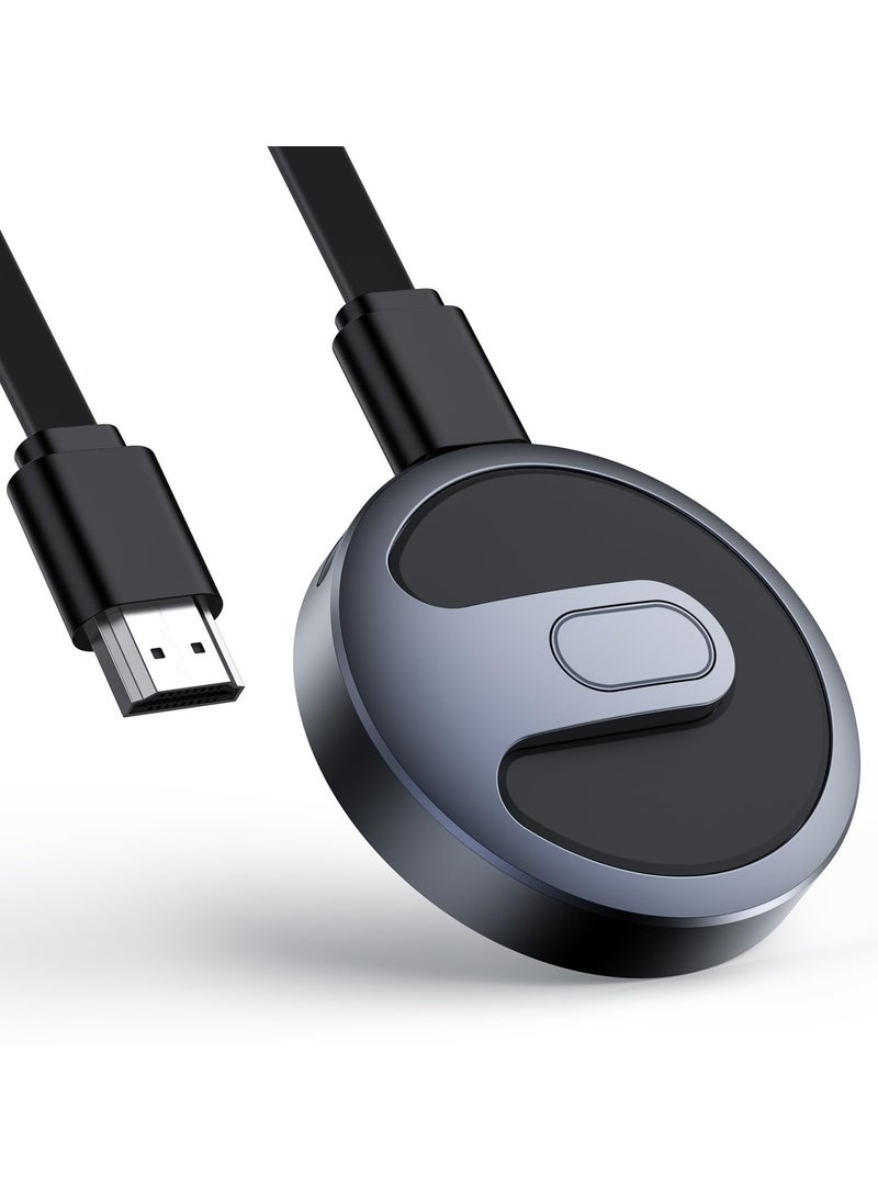 محول دونجل عرض HDMI لاسلكي - وصل وشغّل لاسلكيًا محمولًا لبث الفيديو والصوت إلى أجهزة التلفزيون عالية الدقة، أو أجهزة العرض، أو الشاشات من الكمبيوتر المحمول، أو الكمبيوتر الشخصي، أو الهاتف الذكي. - Image 1