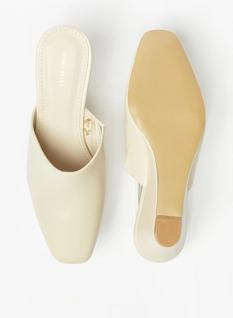 فلورا بيلا من شو إكسبرس Womens Solid Slip-On Mules with Wedge Heels